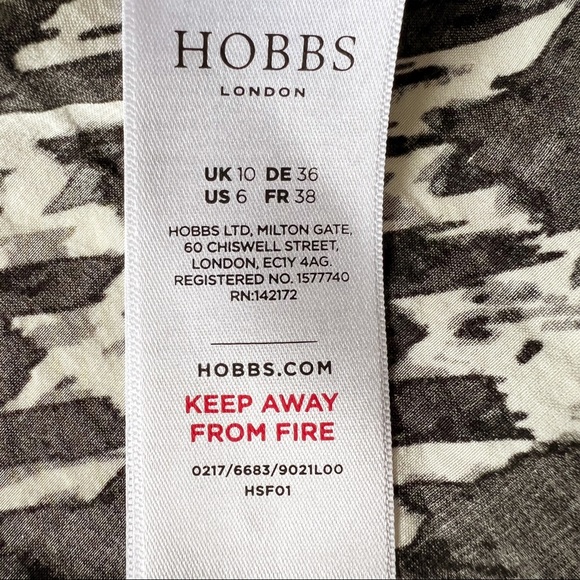 Hobbs Floretta Houndstooth Check Blouse | US 6 - Picture 8 of 10